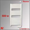 Thermor Corsaire 500W - elektromos törölközőszárító termosztáttal, íves, fehér
