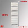 Thermor Corsaire 750W - elektromos törölközőszárító termosztáttal, íves, fehér