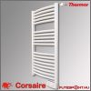 Thermor Corsaire 750W - elektromos törölközőszárító termosztáttal, íves, fehér