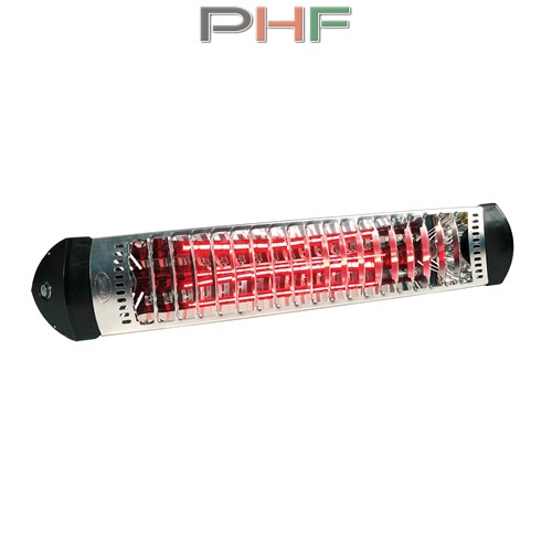 MO-EL Sharklite infra hősugárzó, rubin szín, 1200W,fekete  kapcsolóval és vezetékkel - M712-N (fekete)
